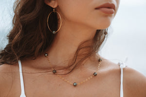 Tahitian Pearl Hoops